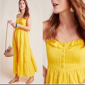 Anthropologie Maeve Arcadia Yellow Maxi Dress 20w